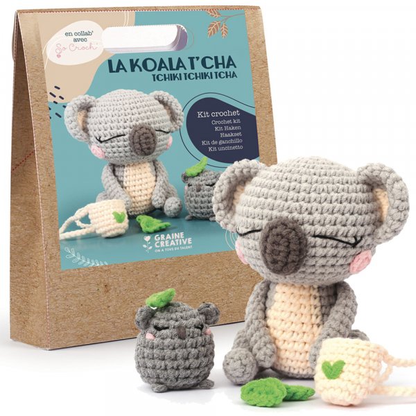 Kit Crochet Amigurumi - La Koala T'Cha- 125 mm