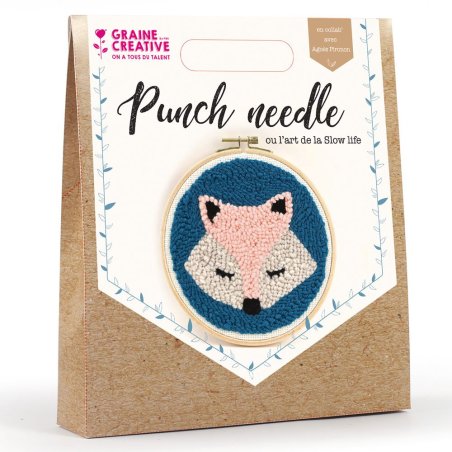 Kit punch needle - Renard 20cm - Graine Créative