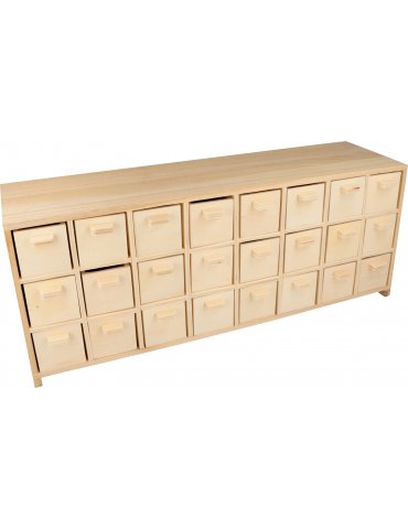 Petit meuble rangement 24 tiroirs - 44,5x12,5x18cm - Artemio
