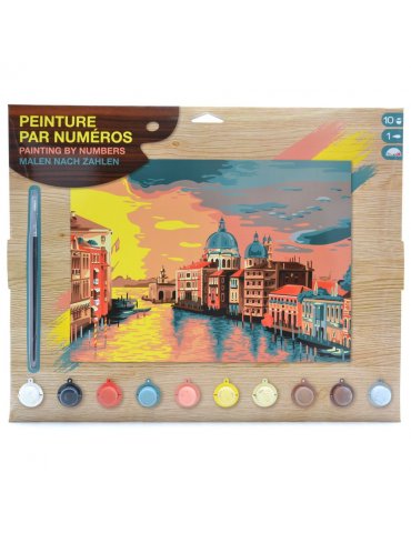 Peinture numéro - Venise au coucher de soleil - 30x40cm