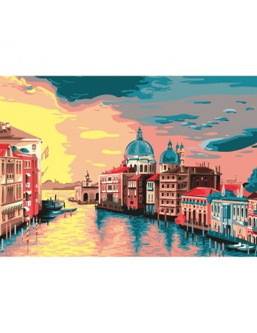 Peinture numéro - Venise au coucher de soleil - 30x40cm