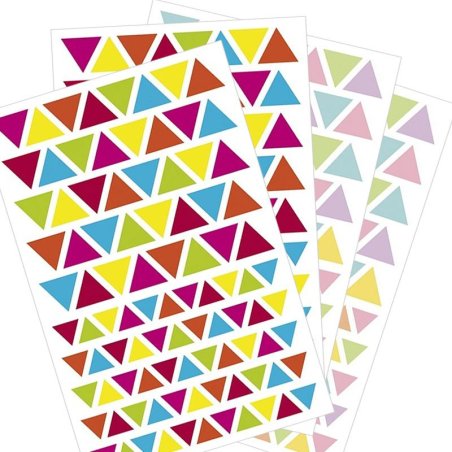 Gommettes Géométriques Initial Triangles x380 - 4 planches - Maildor