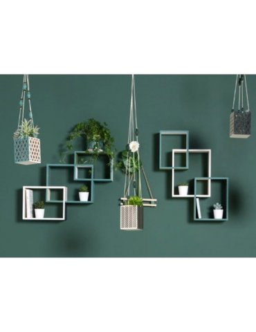 Lanterne bois Deep Green Treillis - 10x13 cm - Artemio