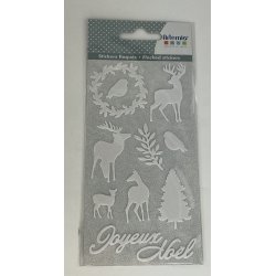 Stickers floqués blanc Misty Winter - Silhouettes - Artemio