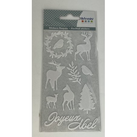 Stickers floqués blanc Misty Winter - Silhouettes - Artemio