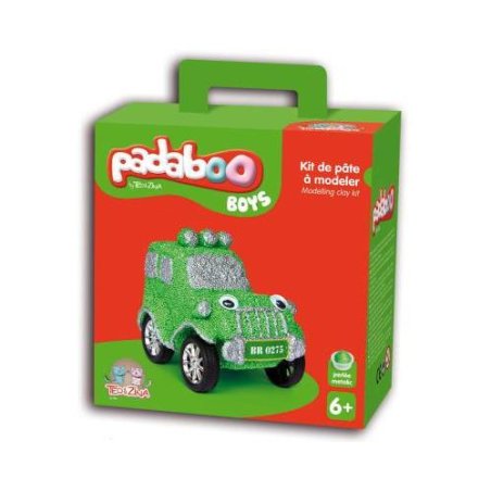 kit Pâte à modeler perlée voiture verte 4x4 teo & zina Padaboo