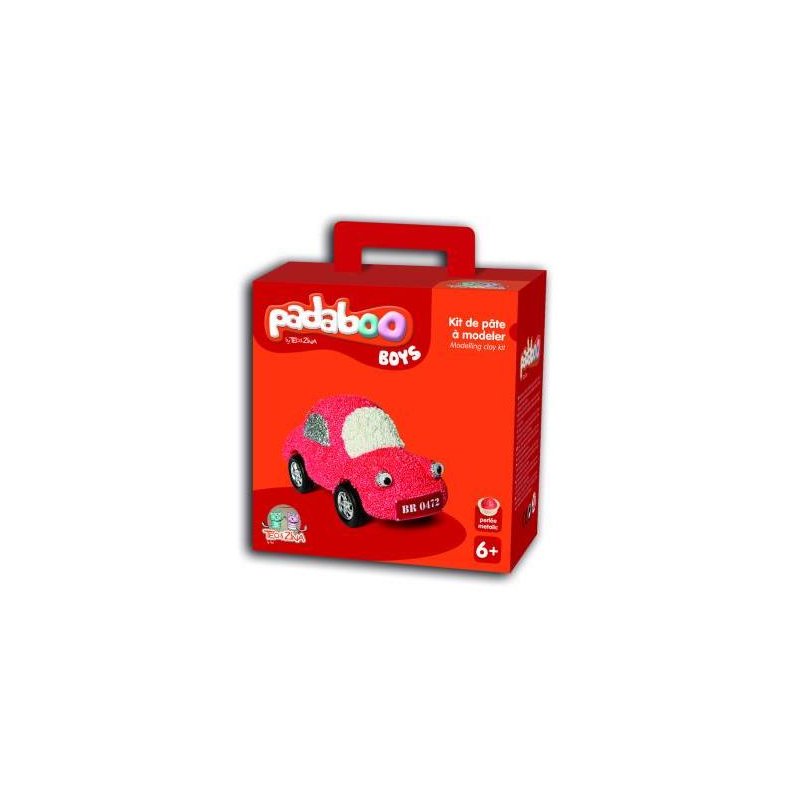 kit Pâte à modeler perlée voiture rouge 4x4 teo & zina Padaboo