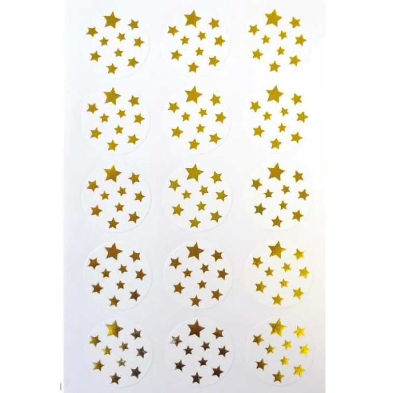 Stickers étoile Doré - 60 pièces