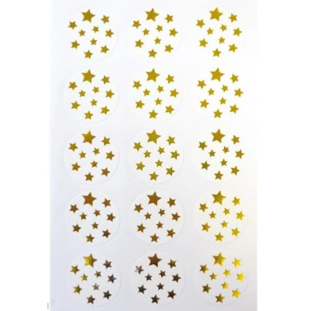 Stickers étoile Doré - 60 pièces