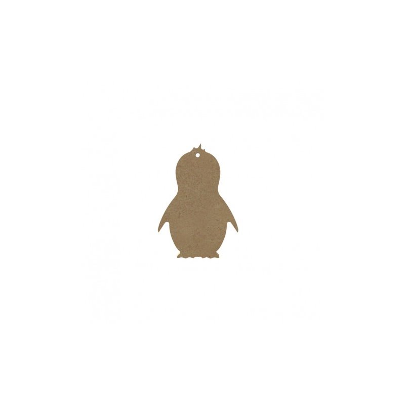 Pingouin en bois 10cm perçé à décorer