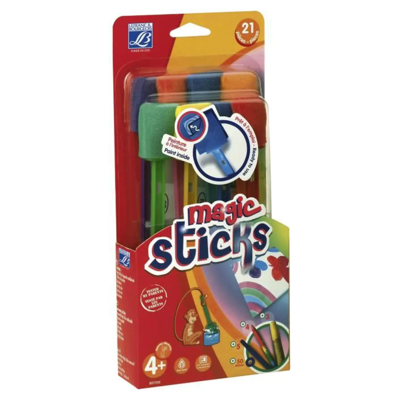 LEFRANC & BOURGEOIS Kit 8 pinceaux "Magic Sticks" éducation