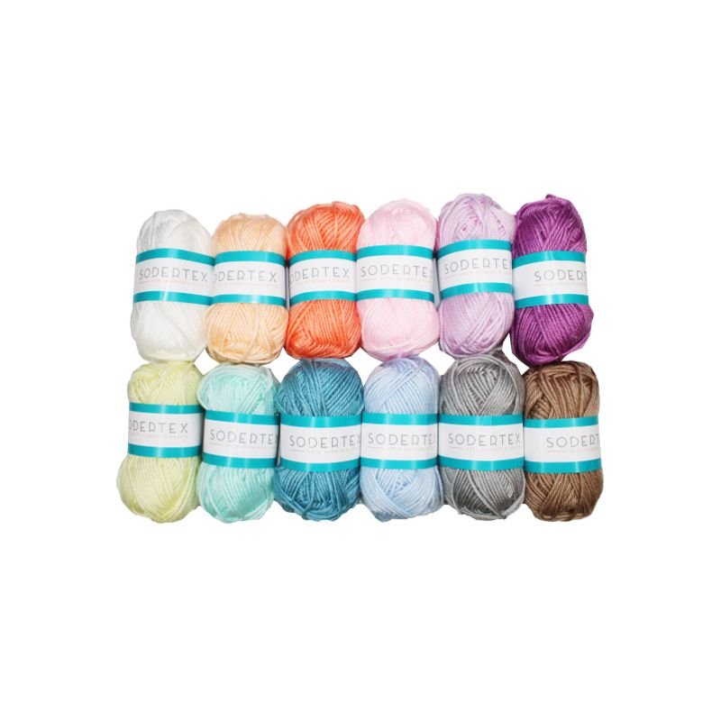 Pack pelotes de fil à tricoter 100% acrylique 12 coloris assortis