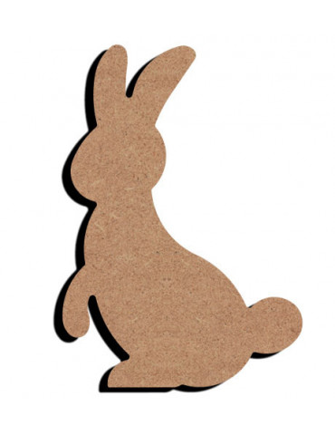 Support bois - Lapin 15cm
