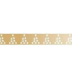 Masking tape Toga - Sapin et étoiles dorées - 1,5 cm x 10 m