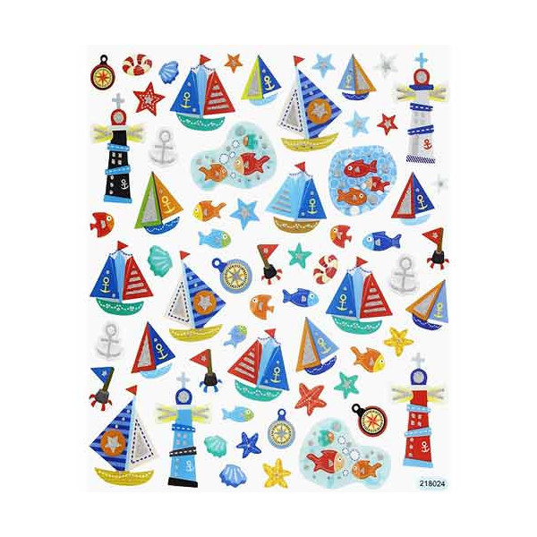 Gommettes stickers Maritime x63