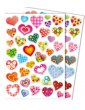 Gommettes GIRLY coeurs x74