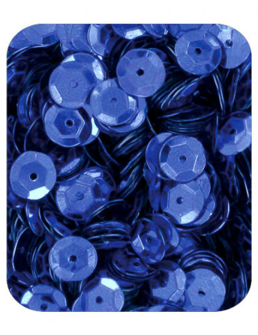 Sequins 6mm bleu foncé - 15gr