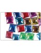 Strass facettes carrés multicolore 14mm