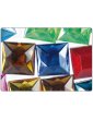 Strass facettes carrés multicolore 30mm