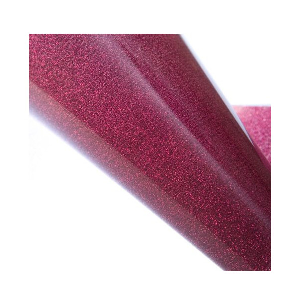 Tissu thermocollant pailleté rose