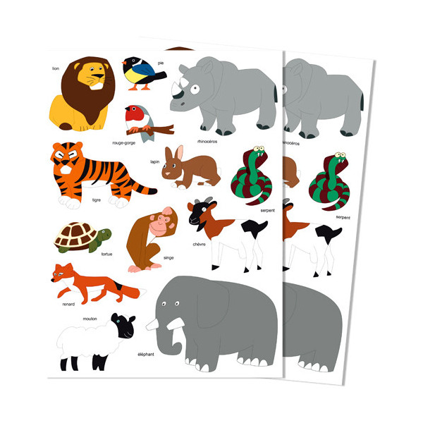Gommettes illustrées animaux 1 x26
