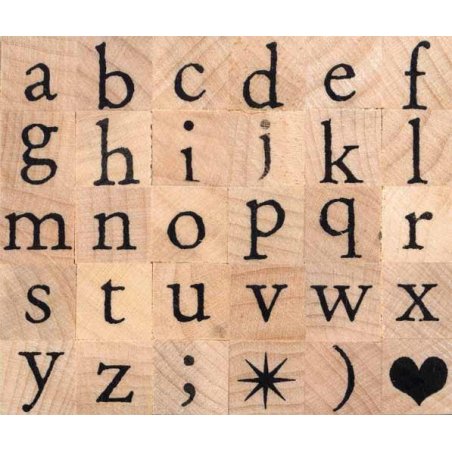 Tampons bois - Alphabet Lettres minuscules