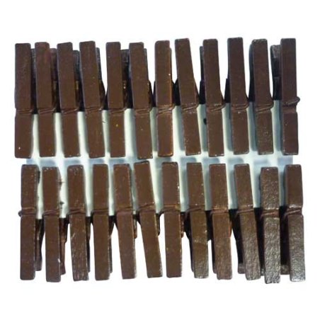 Pinces à linge chocolat 30mm x24