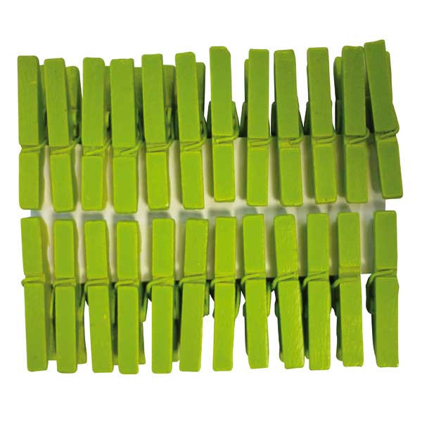 Pinces à linge vert anis 30mm x24