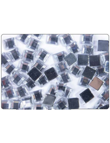 Strass carrés transparents 6mm