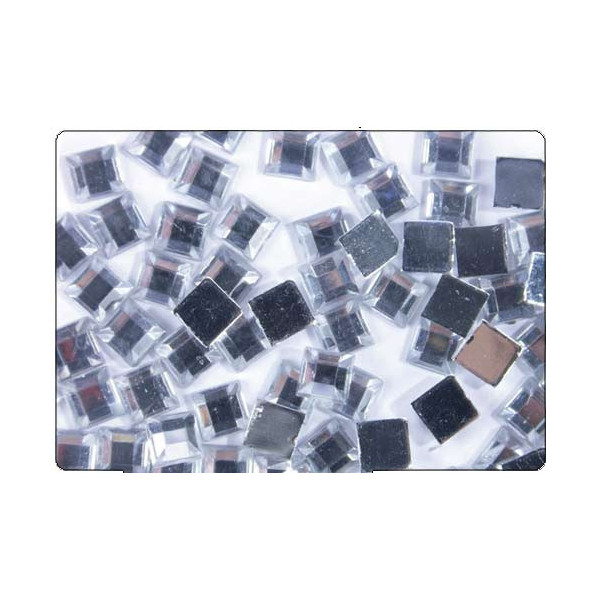 Strass carrés transparents 6mm