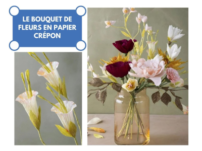 Tuto : le bouquet de fleurs en papier crépon pour les maître·sses