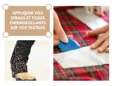 Customisation textile : appliquer des strass et tissus thermocollants