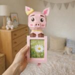 Cadre photo avec tête de cochon