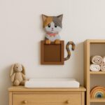 Cadre photo d'un chat en papercraft 3D
