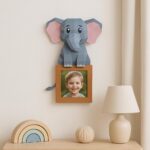 Cadre photo d'un éléphant en papercraft 3D
