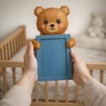 Cadre photo d'un ourson en papercraft 3D
