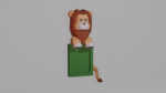 Cadre photo lion en papercraft 3D