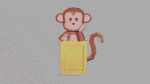 Cadre photo singe en papercraft 3D