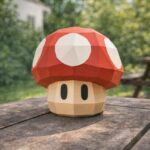 Champignon de Mario en papercraft 3D