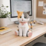 Chaton en papercraft 3D