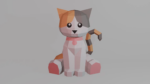Chaton en papercraft 3D