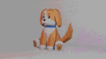 Chiot en papercraft 3D