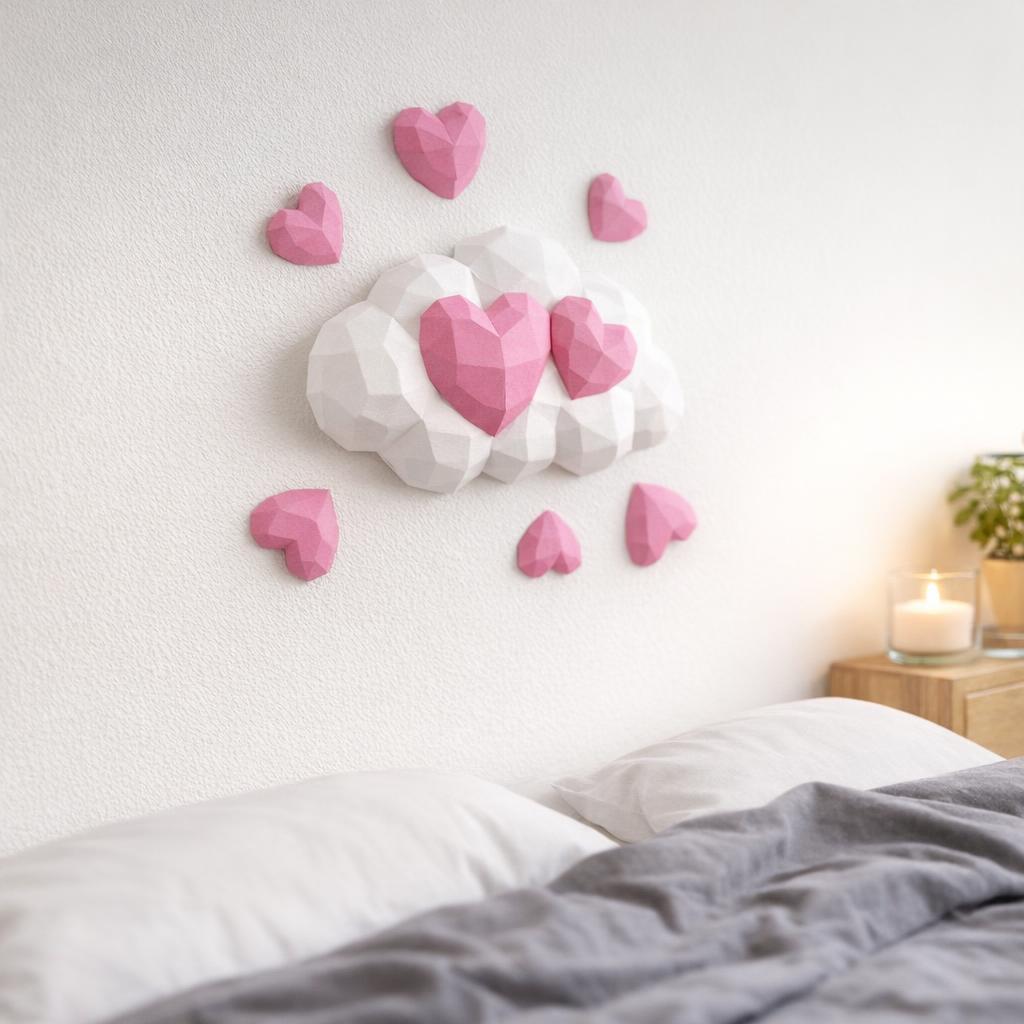 Cœurs dans un nuage