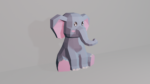 Éléphant en papercraft 3D