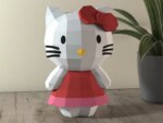 Hello Kitty en Papercraft 3D