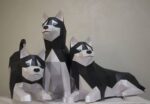 Husky en papercraft 3D