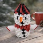 Kit d'origami 3D bonhomme de neige