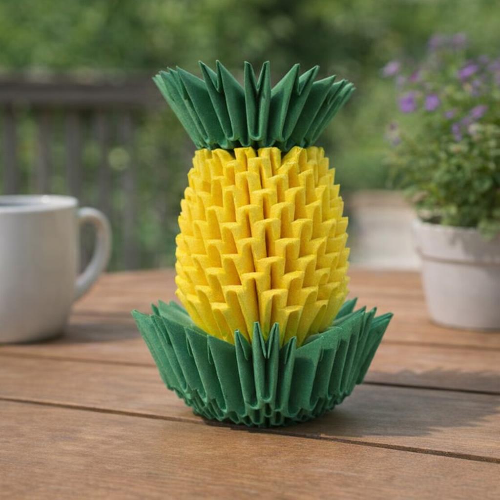 Kit d'origami 3D d'ananas Kit d'origami 3D d'ananas