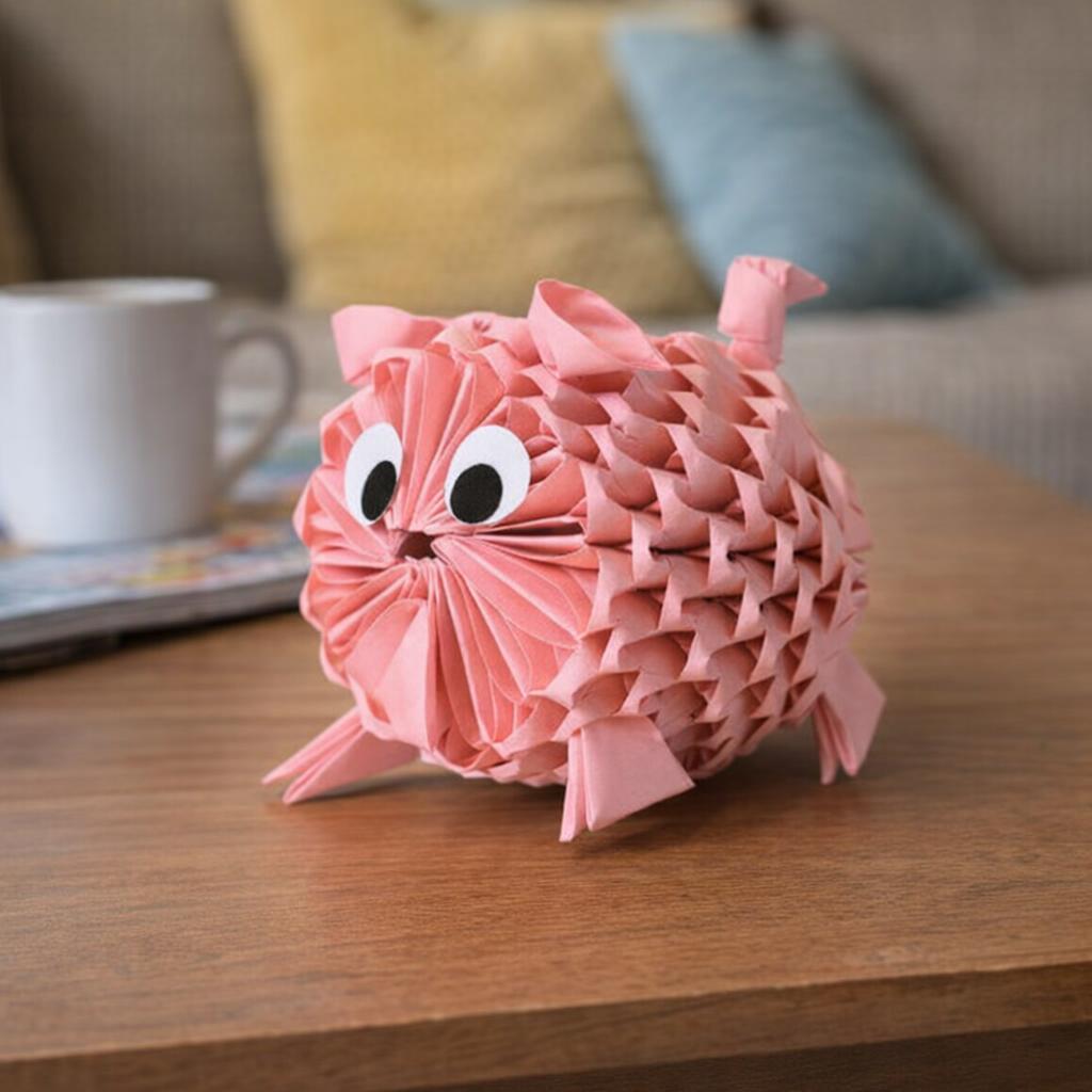 Kit d'origami 3D de cochon Kit d'origami 3D de cochon