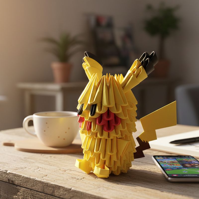 Kit d'origami 3D de Pikachu Kit d'origami 3D de Pikachu